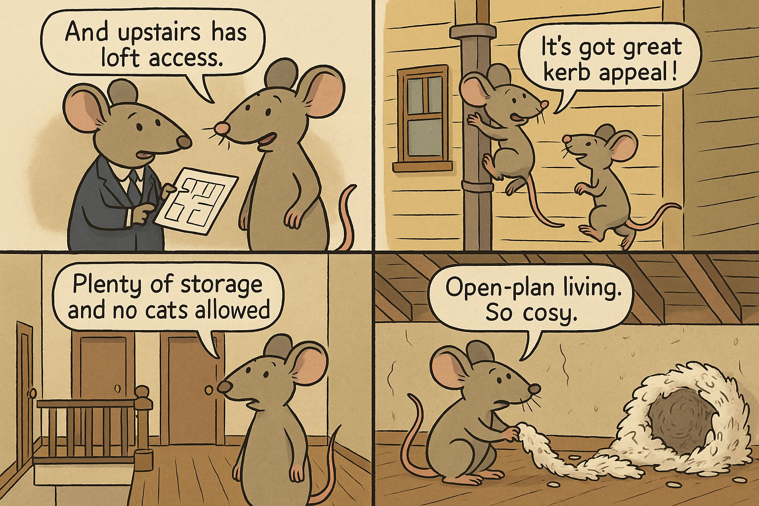 Do Mice Usually Go Upstairs?