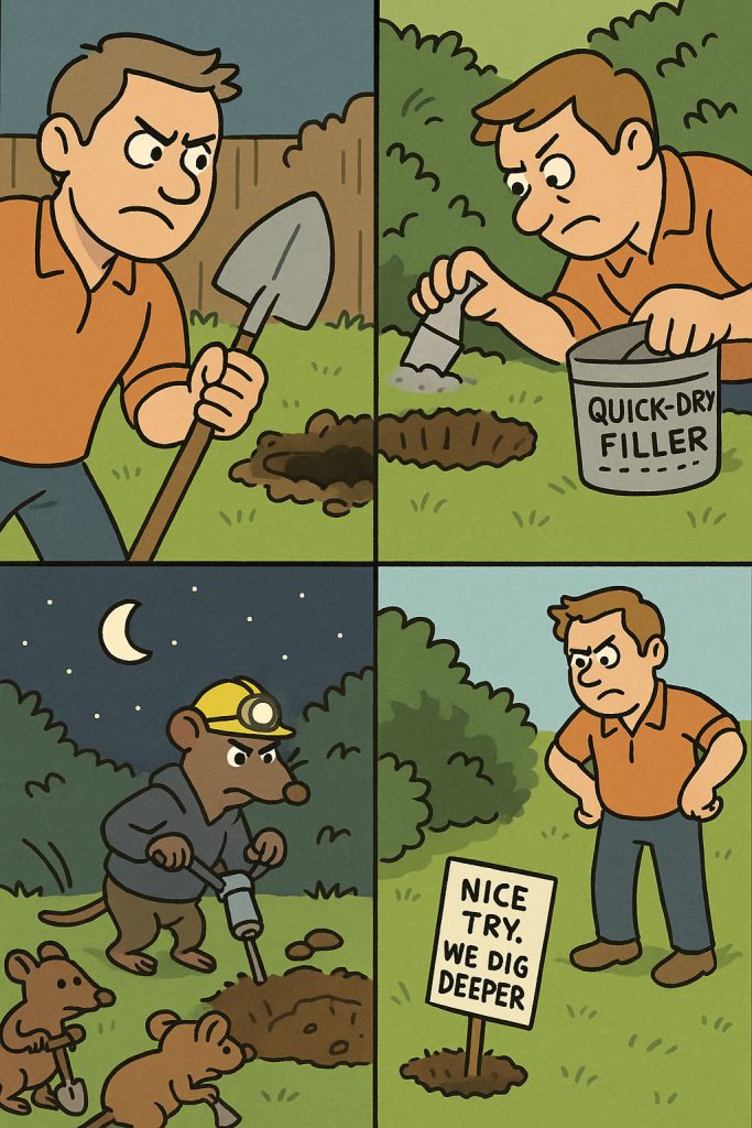 How To Fill Rat Holes In Garden