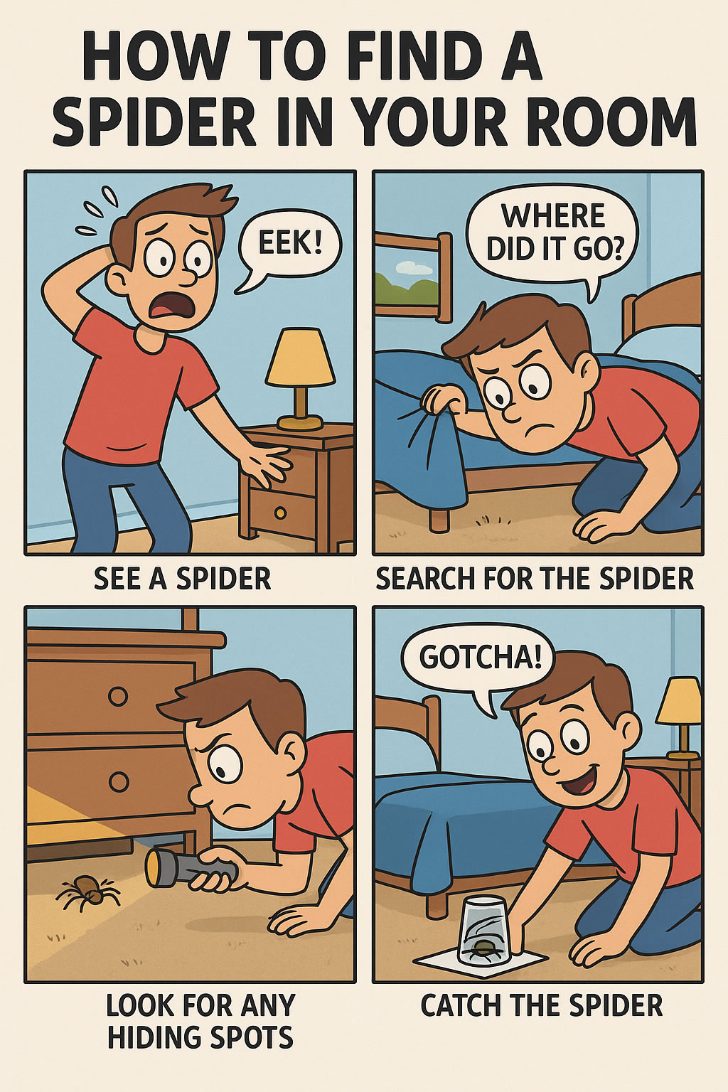 How To Find A Spider In Your Room?