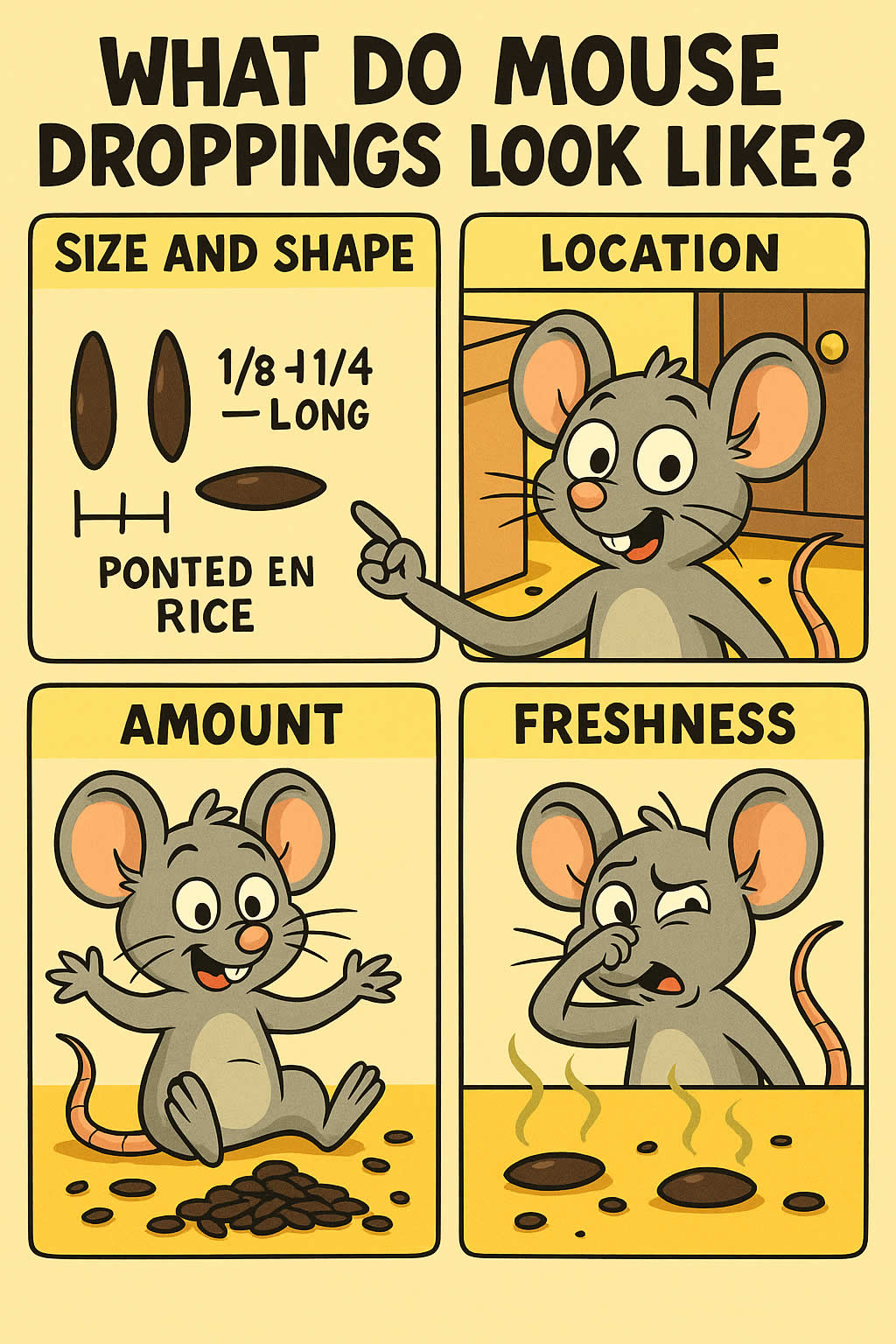 What Do Mice Droppings Look Like?