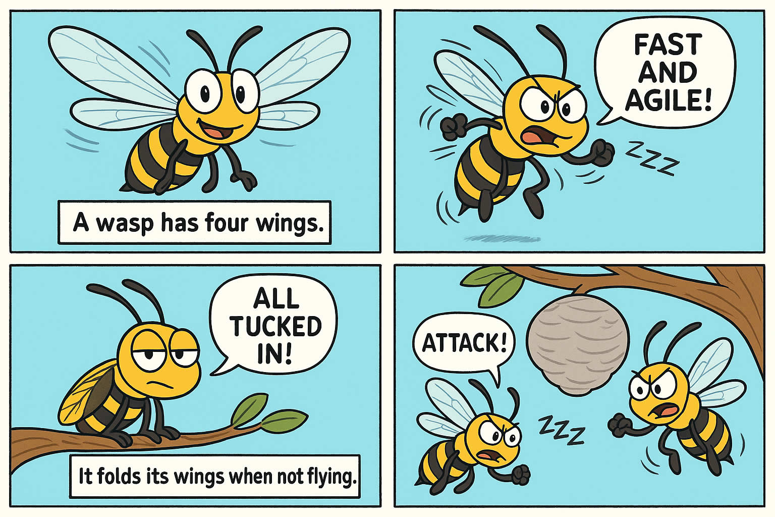 How Many Wings Does A Wasp Have?
