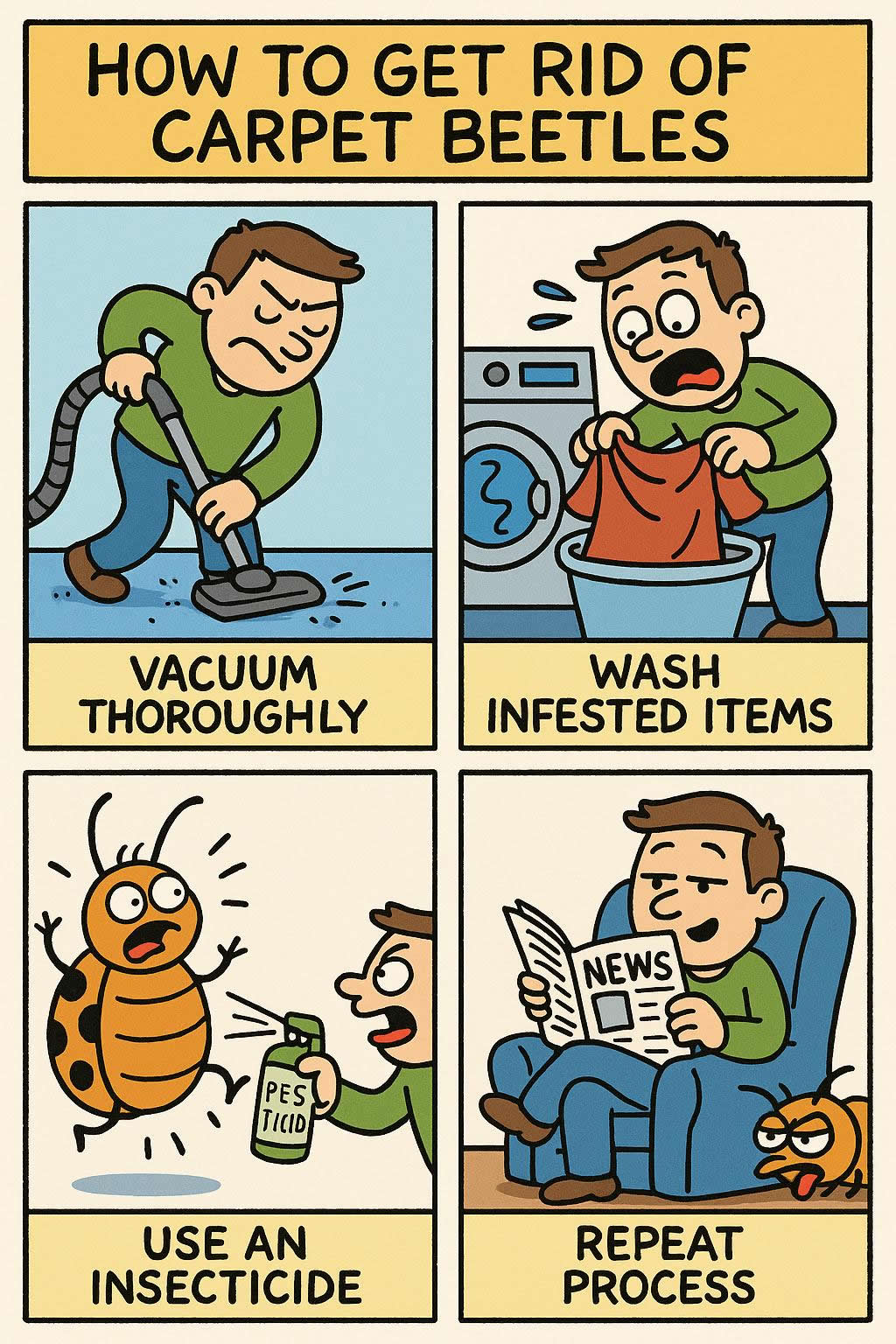 How To Get Rid of Carpet Beetle Larvae