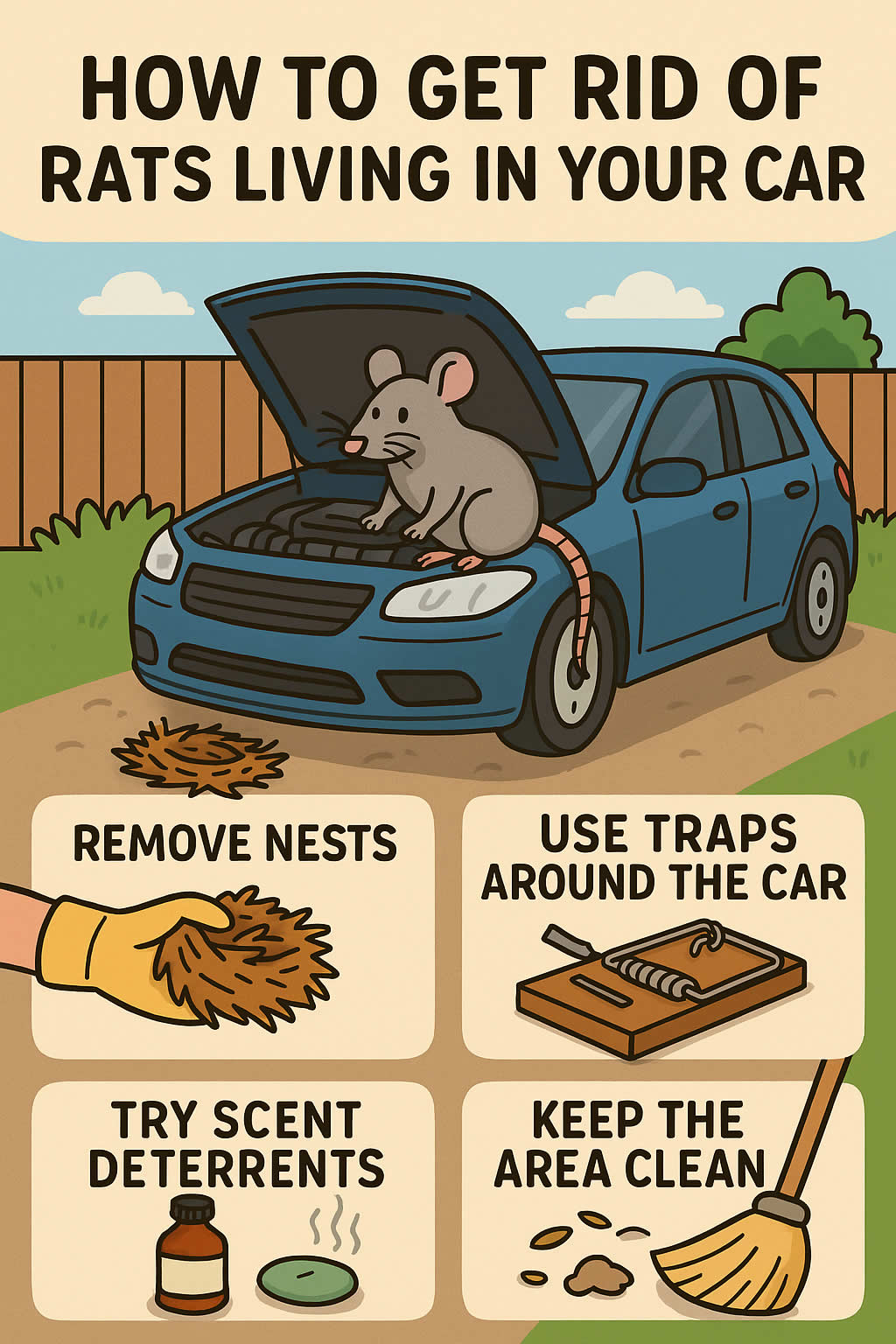 How To Get Rid of Rats Living in Your Car