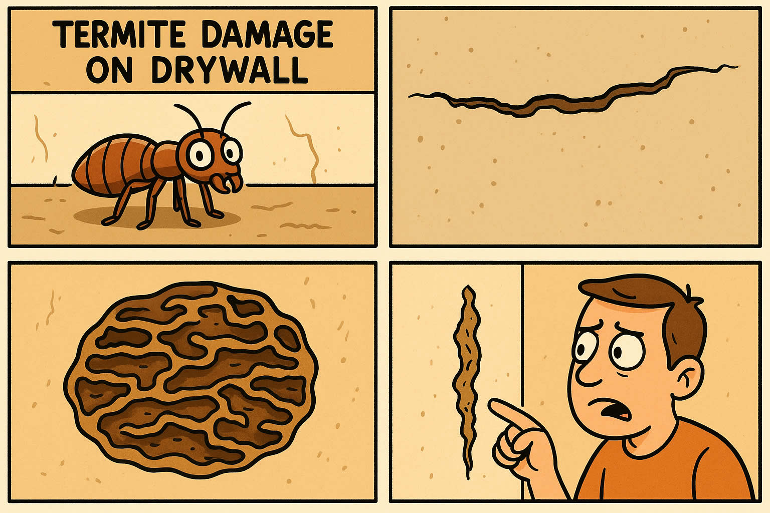 What Does Termite Damage on Drywall Look Like?