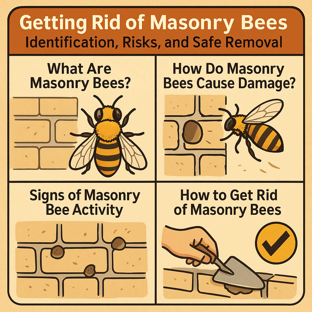 Getting Rid of Masonry Bees: Identification, Risks, and Safe Removal