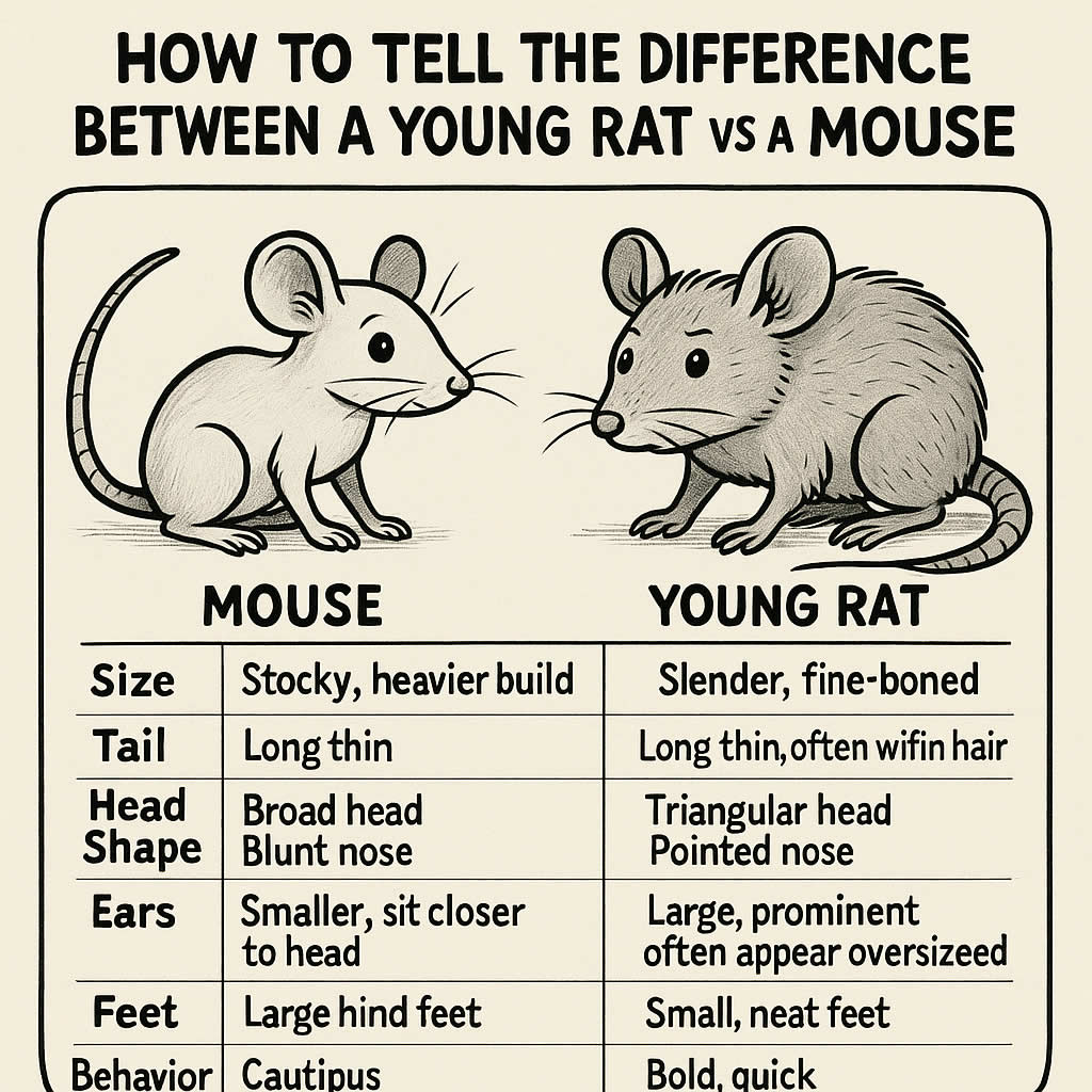 How to Tell the Difference Between a Young Rat and a Mouse