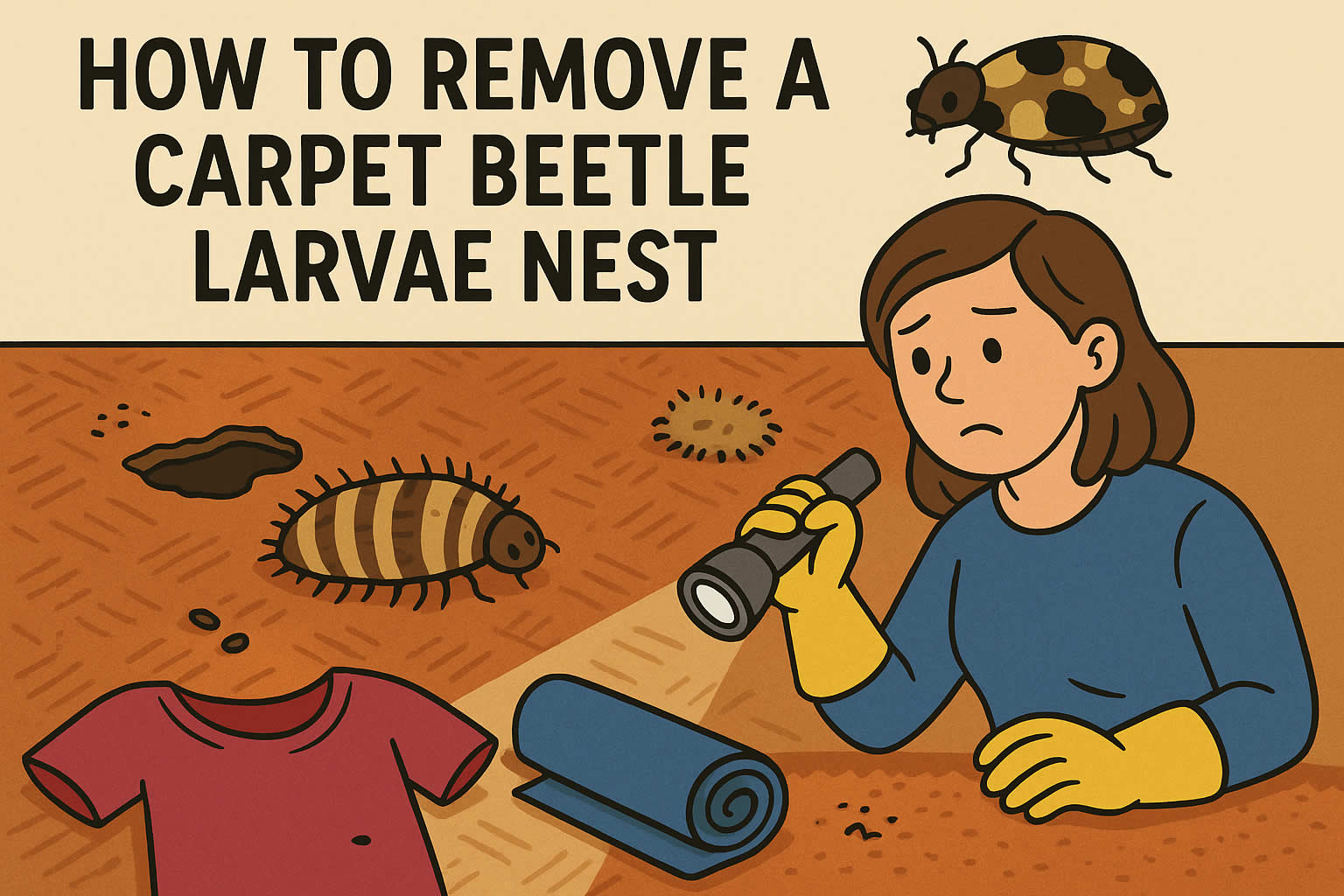 How to Remove a Carpet Beetle Larvae Nest