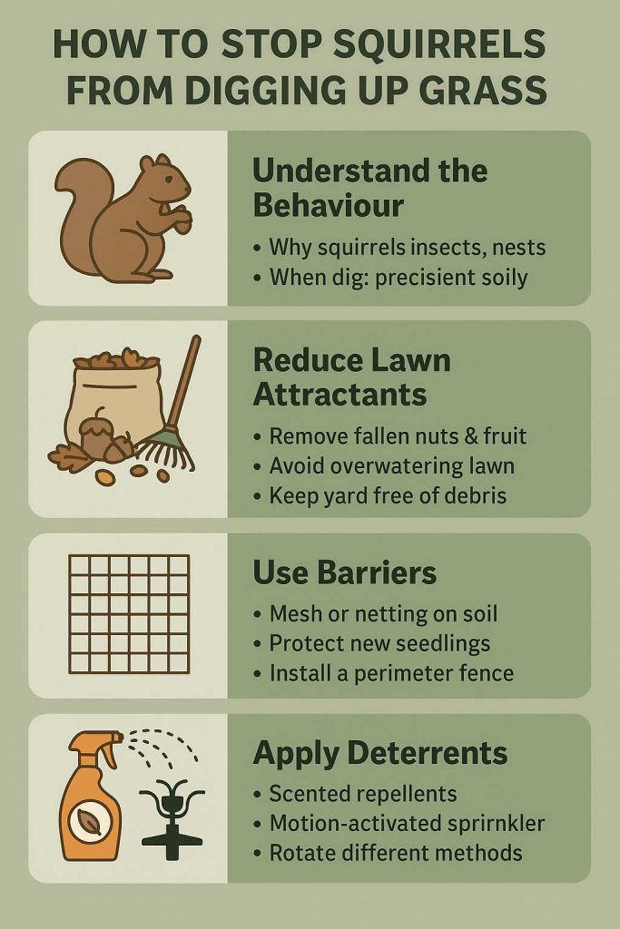 How to Stop Squirrels from Digging Up Grass
