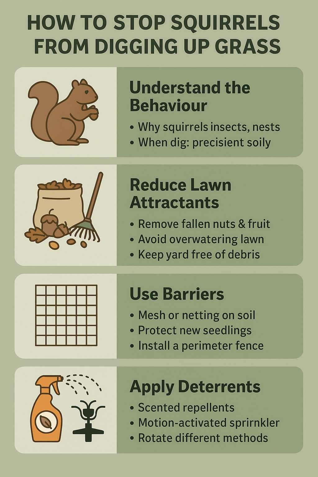 How to Stop Squirrels from Digging Up Grass