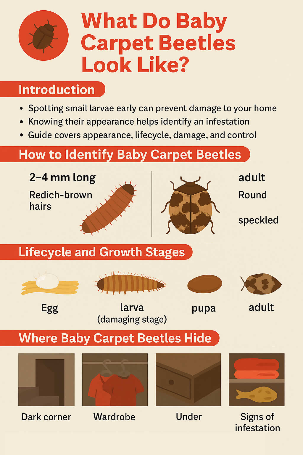 What Do Baby Carpet Beetles Look Like?