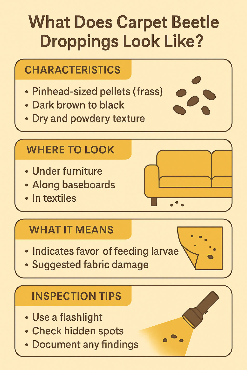 What Does Carpet Beetle Droppings Look Like?