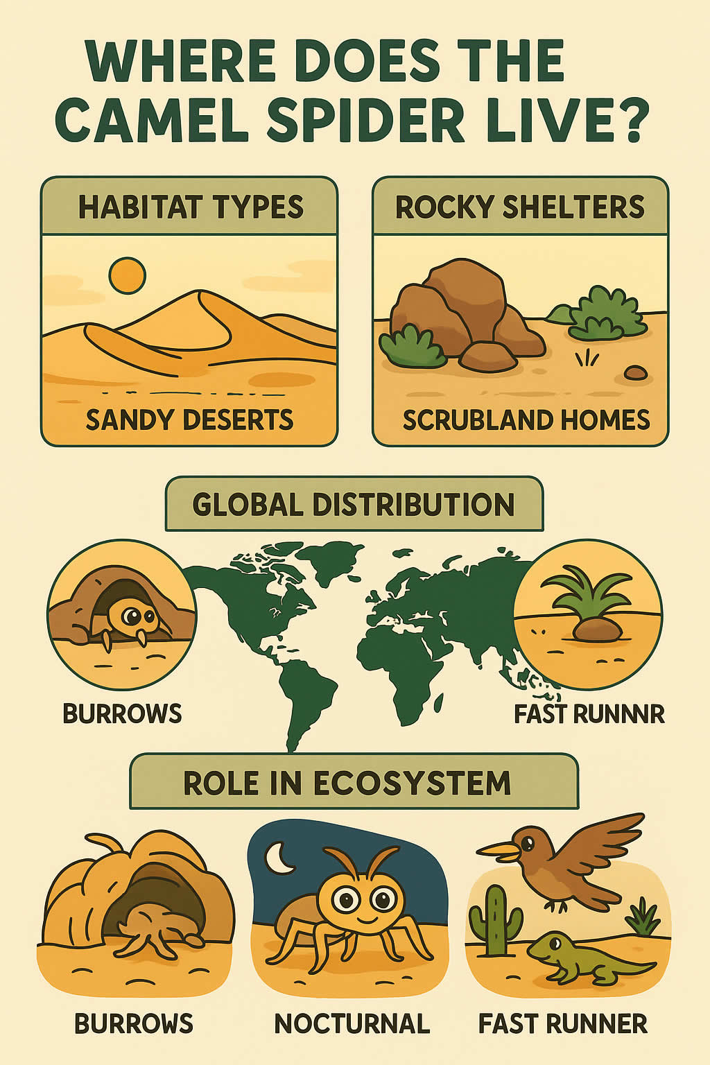Where Does the Camel Spider Live?